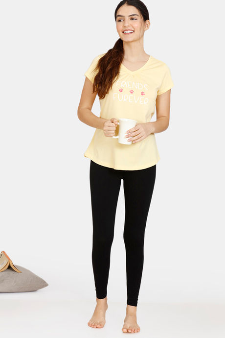 Zivame My Bestie Knit Cotton Top - Golden Haze — image 4